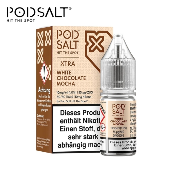 Pod Salt Xtra Nikotinsalz - White Chocolate Mocha - Liquid 10ml